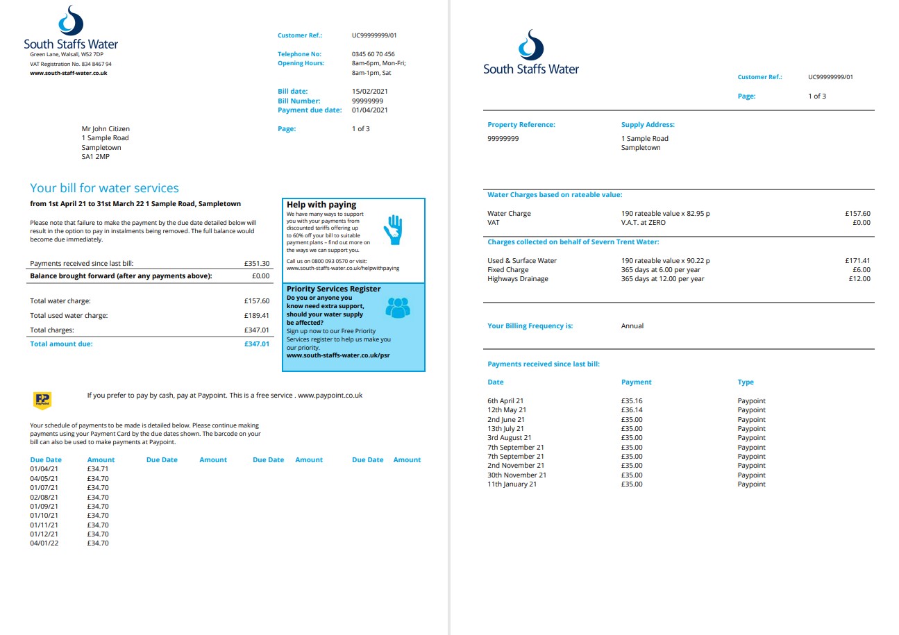  Minol USA business utility bill 